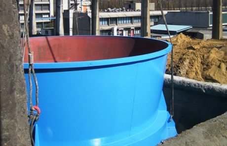 Concrete hopper reactivated by CENTRAC-F